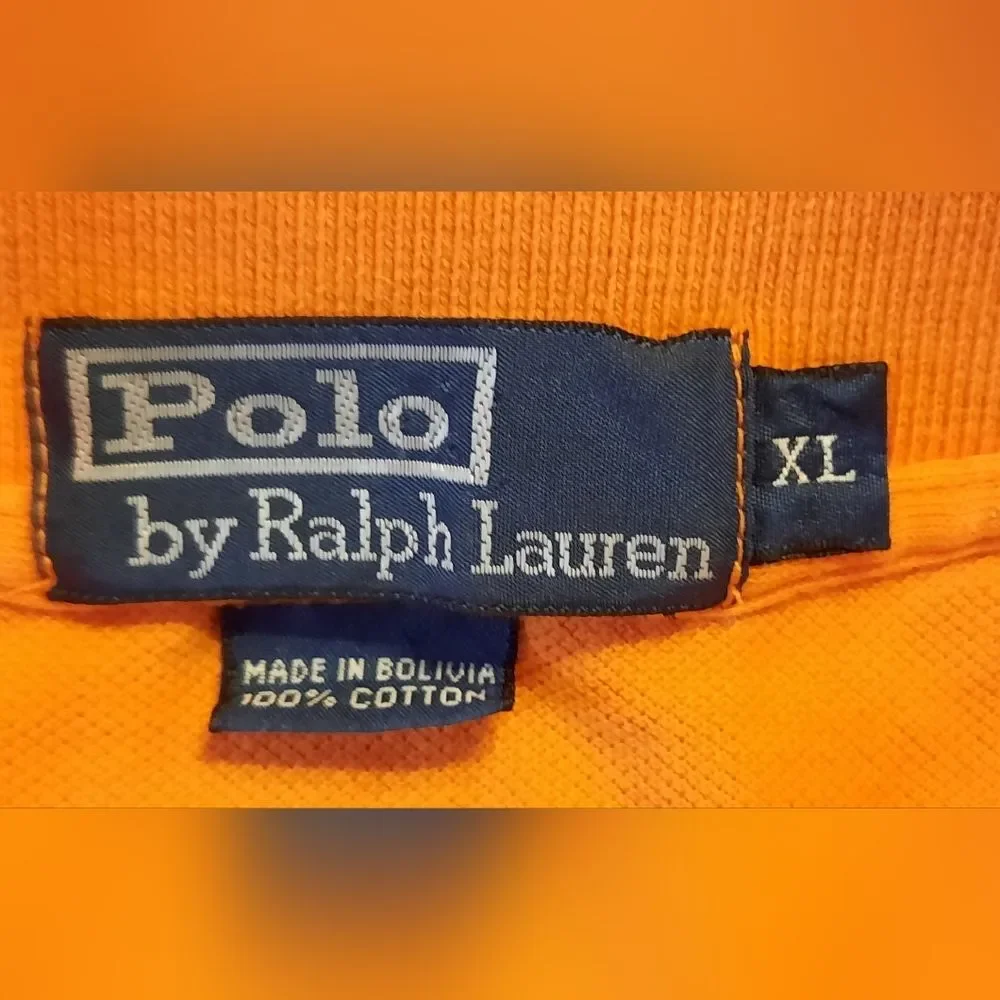 Polo by Ralph Lauren Shirt Men's XL Orange Polo Preppy Sporty Golf Classic